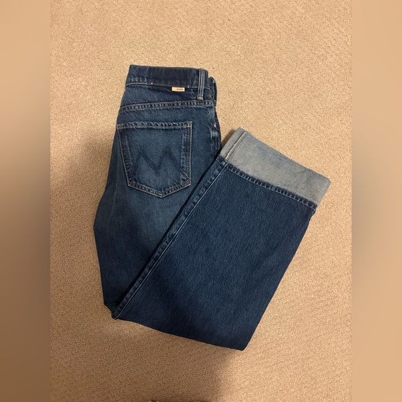 MOTHER The Spitfire Nerdy Cuff Jeans in Did You Bring Me Anything? Size 24 - Picture 5 of 8
